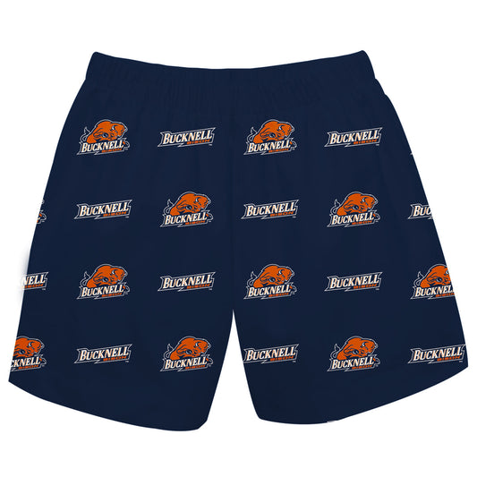 Bucknell University Bison Boys Game Day Elastic Waist Classic Play Navy Pull On Shorts