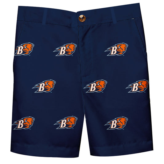 Bucknell University Bison Boys Game Day Navy Structured Shorts