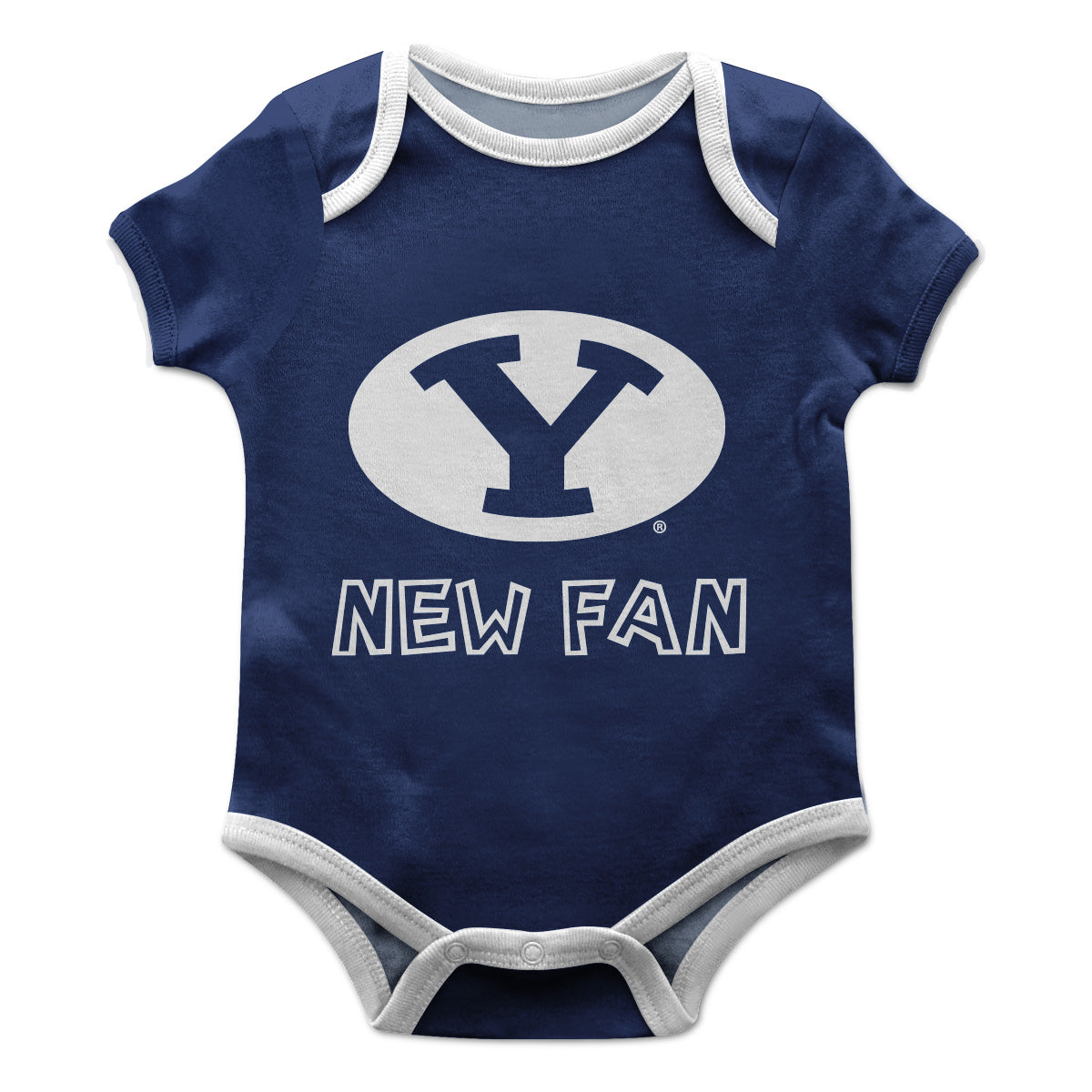 Brigham Young Cougars Infant Game Day Blue Short Sleeve One Piece Jumpsuit by Vive La Fete