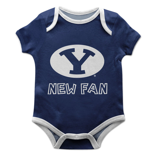 Brigham Young Cougars Infant Game Day Blue Short Sleeve One Piece Jumpsuit by Vive La Fete