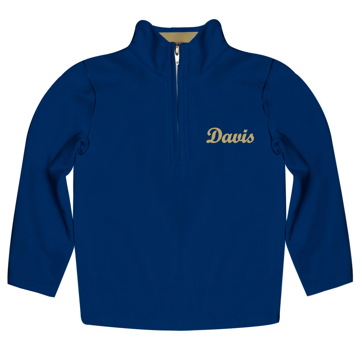 UC Davis Aggies Game Day Solid Gold Quarter Zip Pullover for Infants Toddlers by Vive La Fete