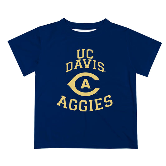 UC Davis Aggies Vive La Fete Boys Game Day V1 Blue Short Sleeve Tee Shirt