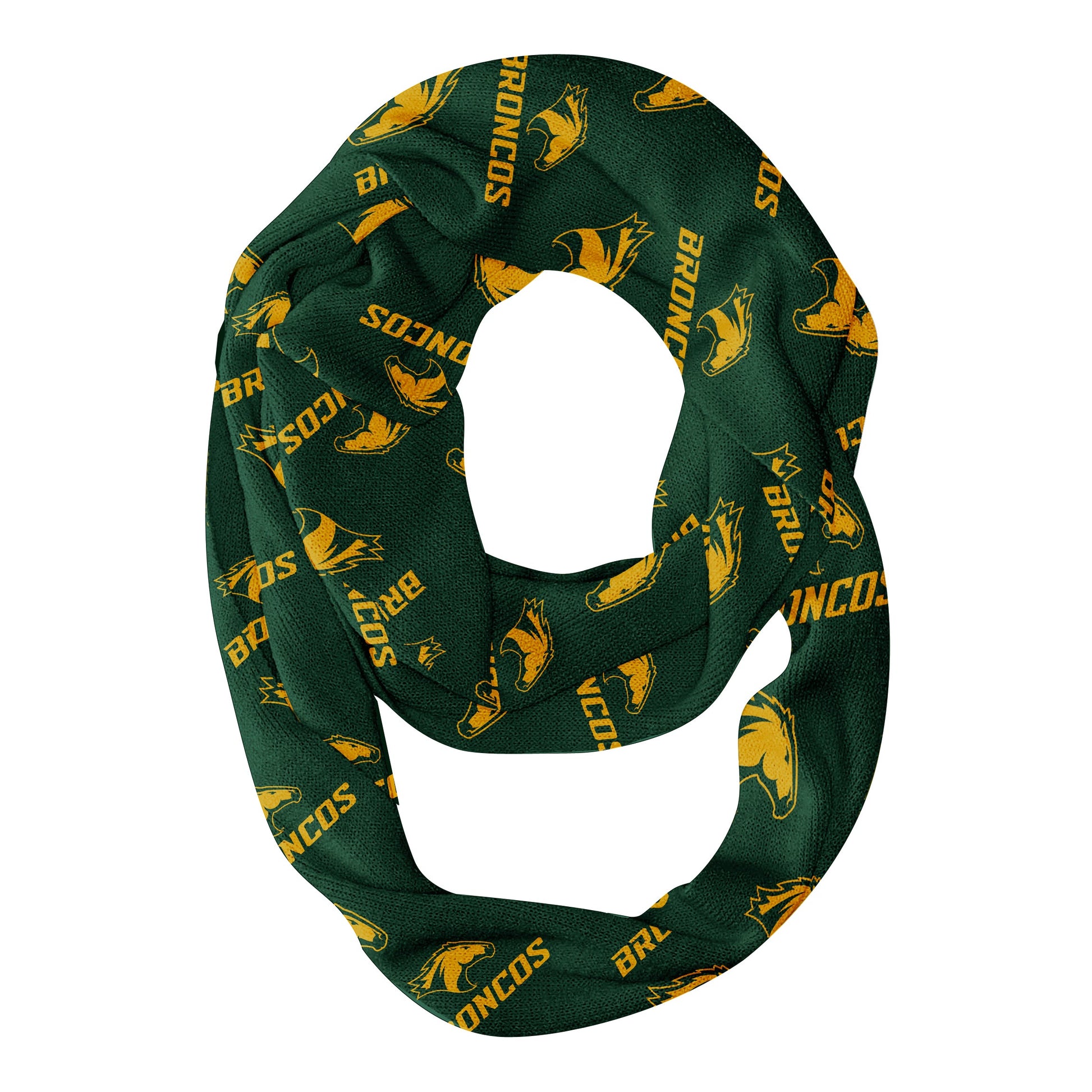 Cal Poly Pomona Broncos Vive La Fete Repeat Logo Game Day Collegiate Women Light Weight Ultra Soft Infinity Scarf