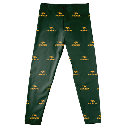 Cal Poly Pomona Broncos Girls Game Day Classic Play Green Leggings Tights
