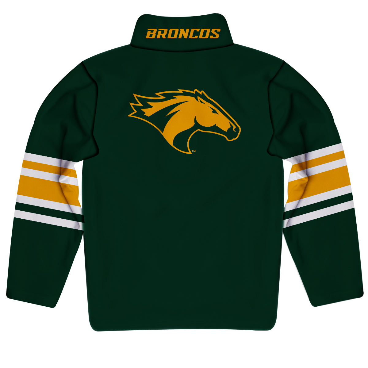 Cal Poly Pomona Broncos Game Day Green Quarter Zip Pullover for Infants Toddlers by Vive La Fete