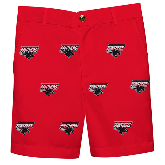 Clark Atlanta University Panthers Boys Game Day Red Structured Shorts