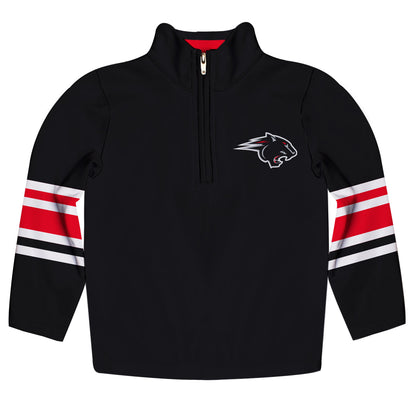 Clark Atlanta University Panthers Game Day Black Quarter Zip Pullover for Infants Toddlers by Vive La Fete