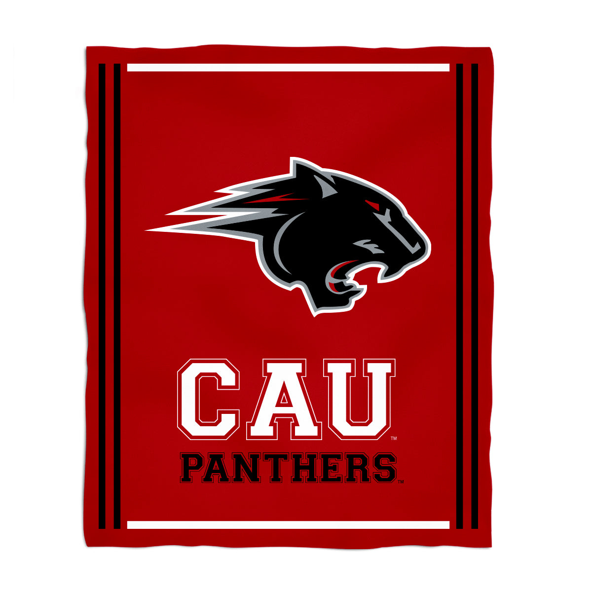 Clark Atlanta University Panthers Kids Game Day Red Plush Soft Minky Blanket 36 x 48 Mascot