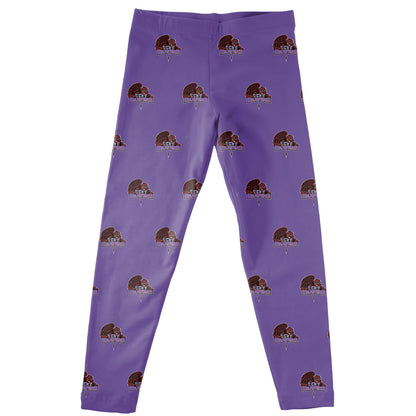 City College of New York Beavers Girls Classic Play Purple Leggings Tights