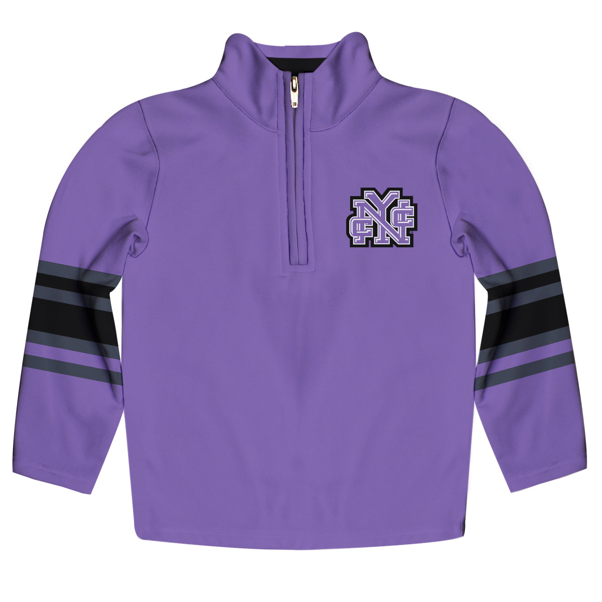 City College of New York Beavers Game Day Purple Quarter Zip Pullover for Infants Toddlers by Vive La Fete