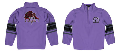 City College of New York Beavers Game Day Purple Quarter Zip Pullover for Infants Toddlers by Vive La Fete