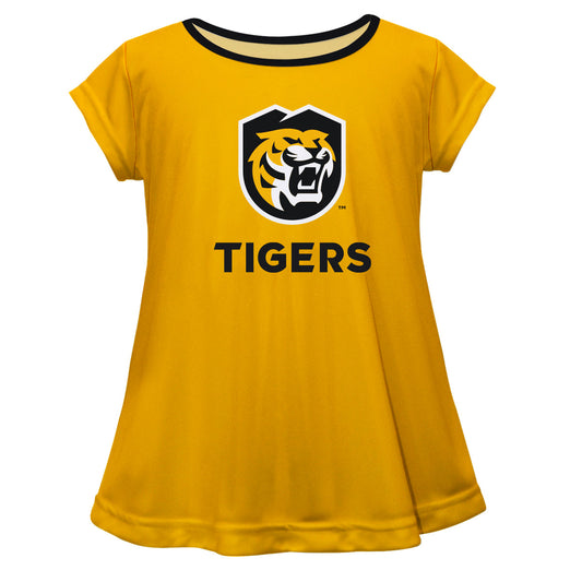 Colorado College Tigers Girls Game Day Short Sleeve Gold Laurie Top by Vive La Fete