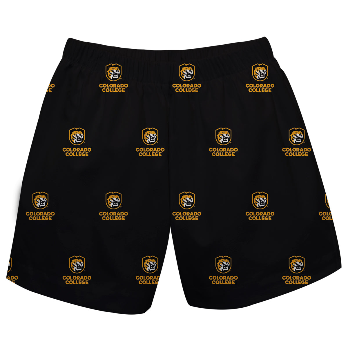 Colorado College Tigers Boys Game Day Elastic Waist Classic Play Black Pull On Shorts