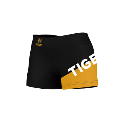 Colorado College Tigers Vive La Fete Game Day Collegiate Leg Color Block Women Black Gold Optimum Yoga Short - Vive La F̻te - Online Apparel Store