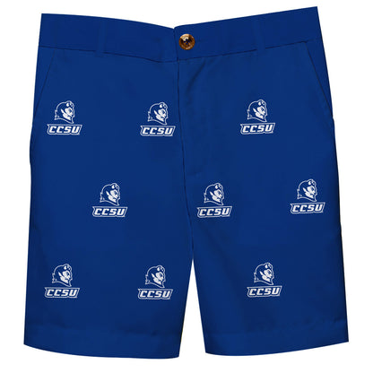 Central Connecticut State Blue Devils CCSU Boys Game Day Blue Structured Dress Shorts