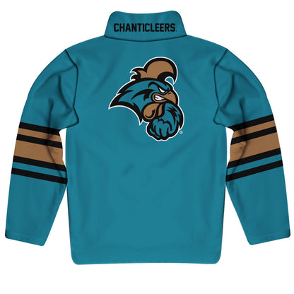 Coastal Carolina Chanticleers CCU Game Day Teal Quarter Zip Pullover for Infants Toddlers by Vive La Fete