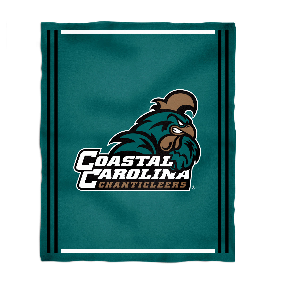 Coastal Carolina Chanticleers CCU Kids Game Day Teal Plush Soft Minky Blanket 36 x 48 Mascot