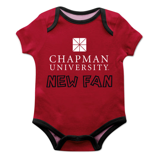 Chapman Panthers CU Infant Game Day Maroon Short Sleeve One Piece Jumpsuit by Vive La Fete