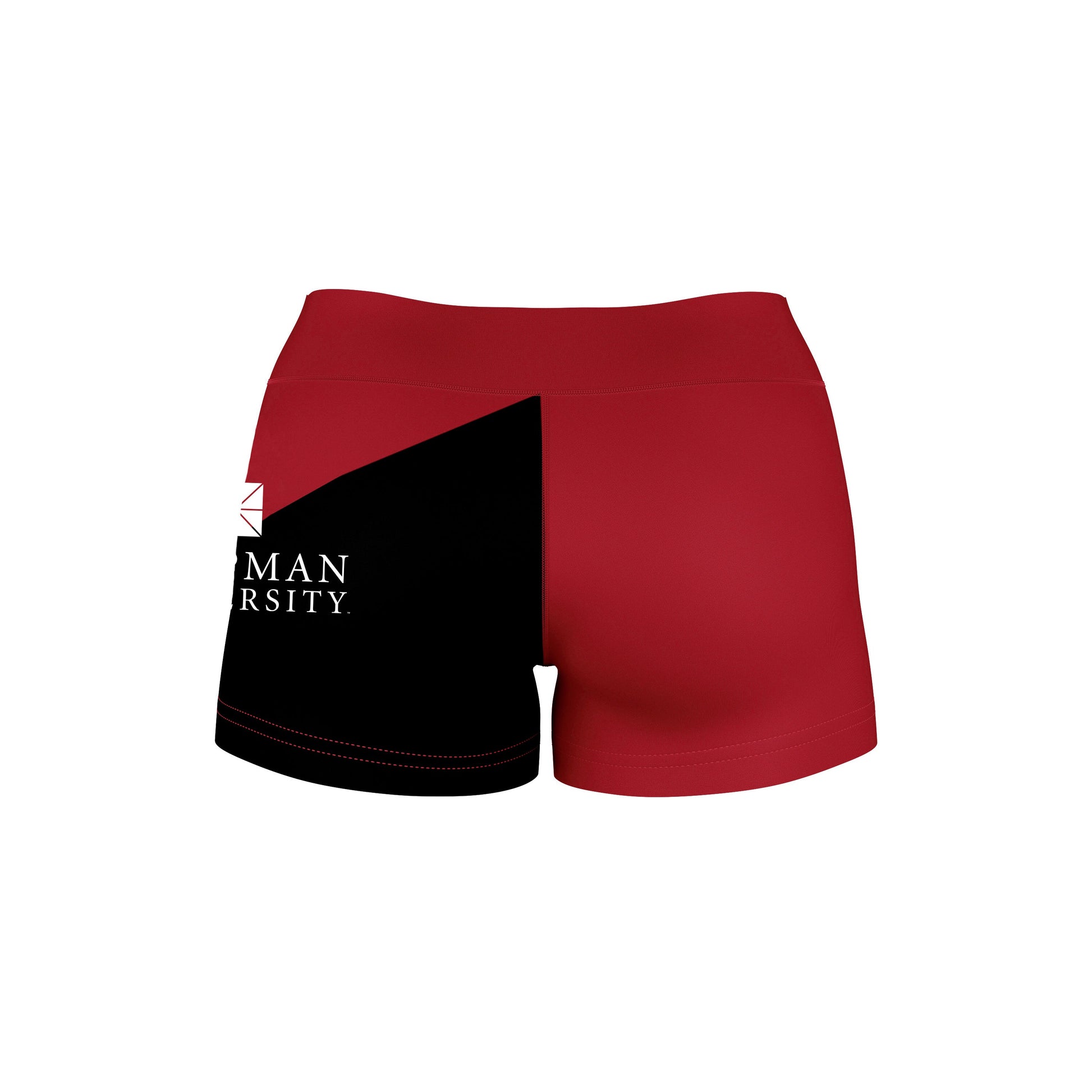 Chapman University Panthers Vive La Fete Game Day Collegiate Leg Color Block Women Red Black Optimum Yoga Short - Vive La F̻te - Online Apparel Store