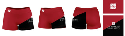 Chapman University Panthers Vive La Fete Game Day Collegiate Leg Color Block Women Red Black Optimum Yoga Short - Vive La F̻te - Online Apparel Store