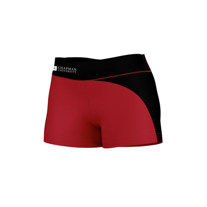 Chapman University Panthers Vive La Fete Collegiate Waist Color Block Women Red Black Optimum Yoga Short - Vive La F̻te - Online Apparel Store