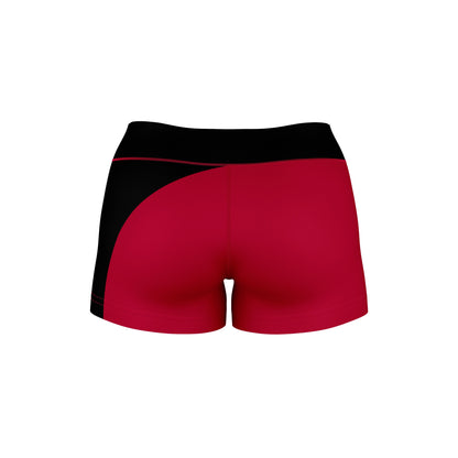 Chapman University Panthers Vive La Fete Collegiate Waist Color Block Women Red Black Optimum Yoga Short - Vive La F̻te - Online Apparel Store