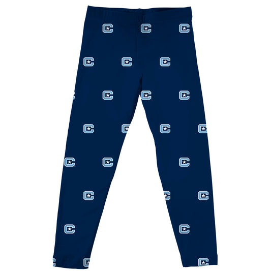The Citadel Bulldogs Girls Game Day Classic Play Blue Leggings Tights