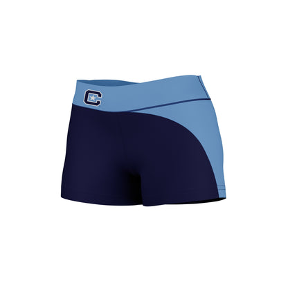 The Citadel Bulldogs Vive La Fete Collegiate Waist Color Block Women Blue Light Blue Optimum Yoga Short - Vive La F̻te - Online Apparel Store