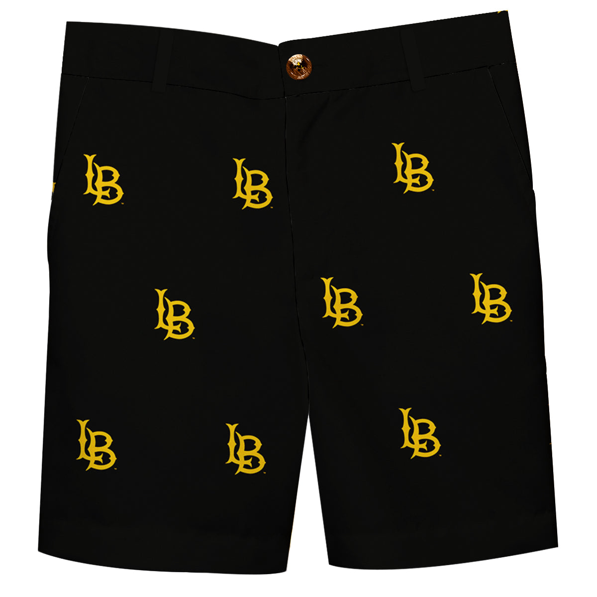 Cal State Long Beach 49ers Boys Game Day Black Structured Dress Shorts