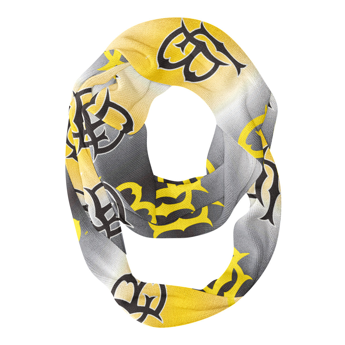 CSULB 49ers Vive La Fete All Over Logo Game Day Collegiate Women Ultra Soft Knit Infinity Scarf