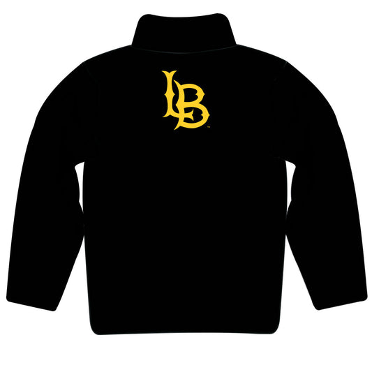 Mouseover Image, CSULB 49ers Game Day Solid Black Quarter Zip Pullover for Infants Toddlers by Vive La Fete