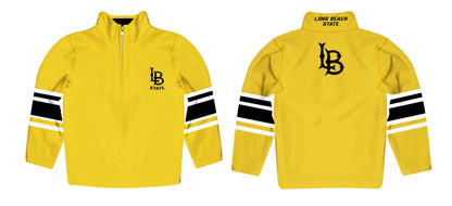 CSULB 49ers Game Day Gold Quarter Zip Pullover for Infants Toddlers by Vive La Fete