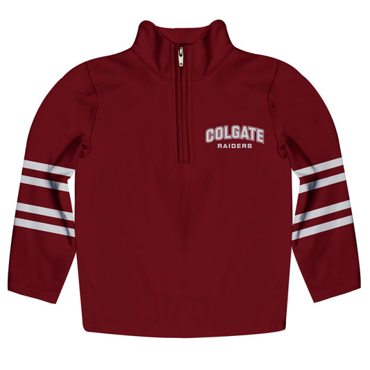 Colgate University Raiders Game Day Maroon Quarter Zip Pullover for Infants Toddlers by Vive La Fete