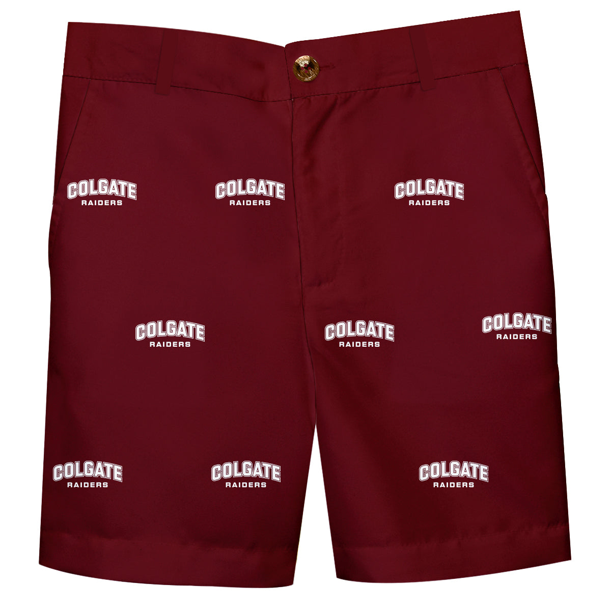 Colgate University Raiders Boys Game Day Maroon Structured Shorts