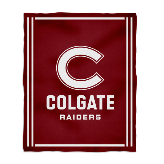 Colgate University Raiders Kids Game Day Maroon Plush Soft Minky Blanket 36 x 48 Mascot