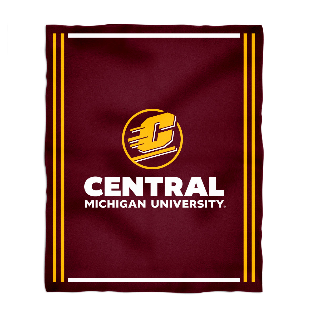 Central Michigan Chippewas Kids Game Day Maroon Plush Soft Minky Blanket 36 x 48 Mascot