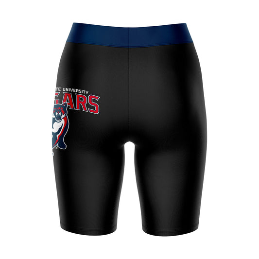 Mouseover Image, CSU Cougars Vive La Fete Game Day Logo on Thigh and Waistband Black and Navy Women Bike Short 9 Inseam"