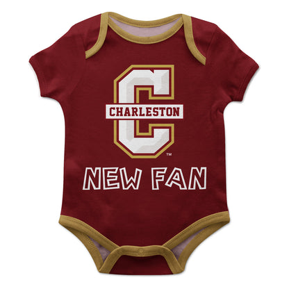 Charleston Cougars COC Infant Game Day Maroon Short Sleeve One Piece Jumpsuit by Vive La Fete