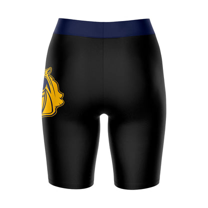 Central Oklahoma Bronchos UCO Vive La Fete Game Day Logo on Thigh & Waistband Black & Navy Women Bike Short 9 Inseam"