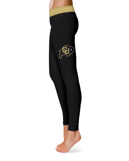 City College of New York Beavers Vive La Fete Women's Plus Size Solid  Design Yoga Leggings - Purple/Black