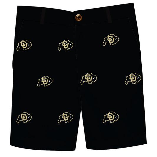 University of Colorado Bufflaoes CU Boys Game Day Black Structured Shorts
