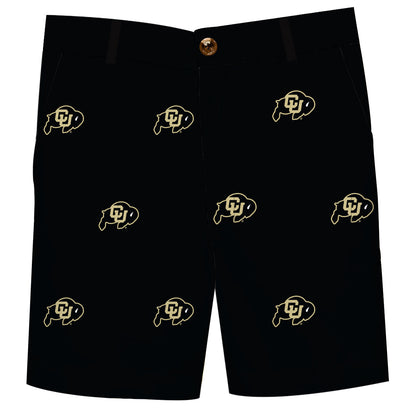 University of Colorado Bufflaoes CU Boys Game Day Black Structured Shorts