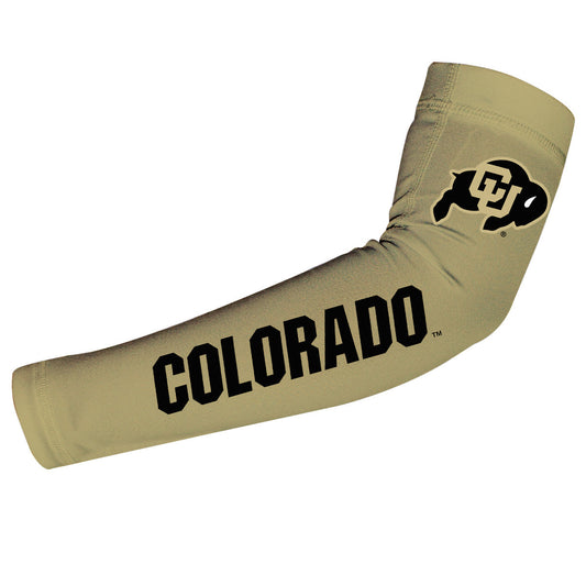 Colorado Buffaloes CU Vive La Fete Toddler Youth Women Game Day Solid Arm Sleeve Pair Primary Logo and Mascot