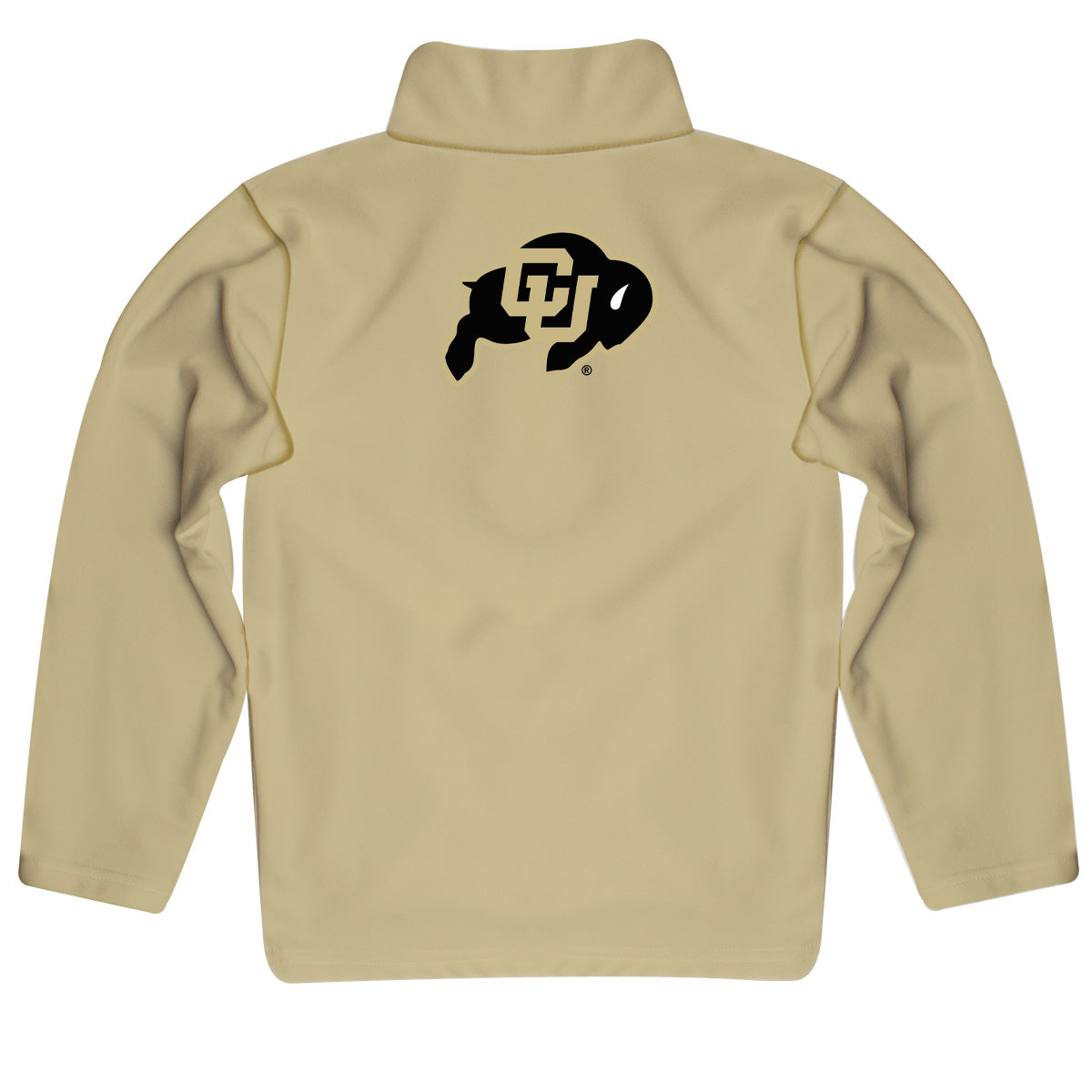 Colorado Buffaloes CU Game Day Solid Black Quarter Zip Pullover for Infants Toddlers by Vive La Fete