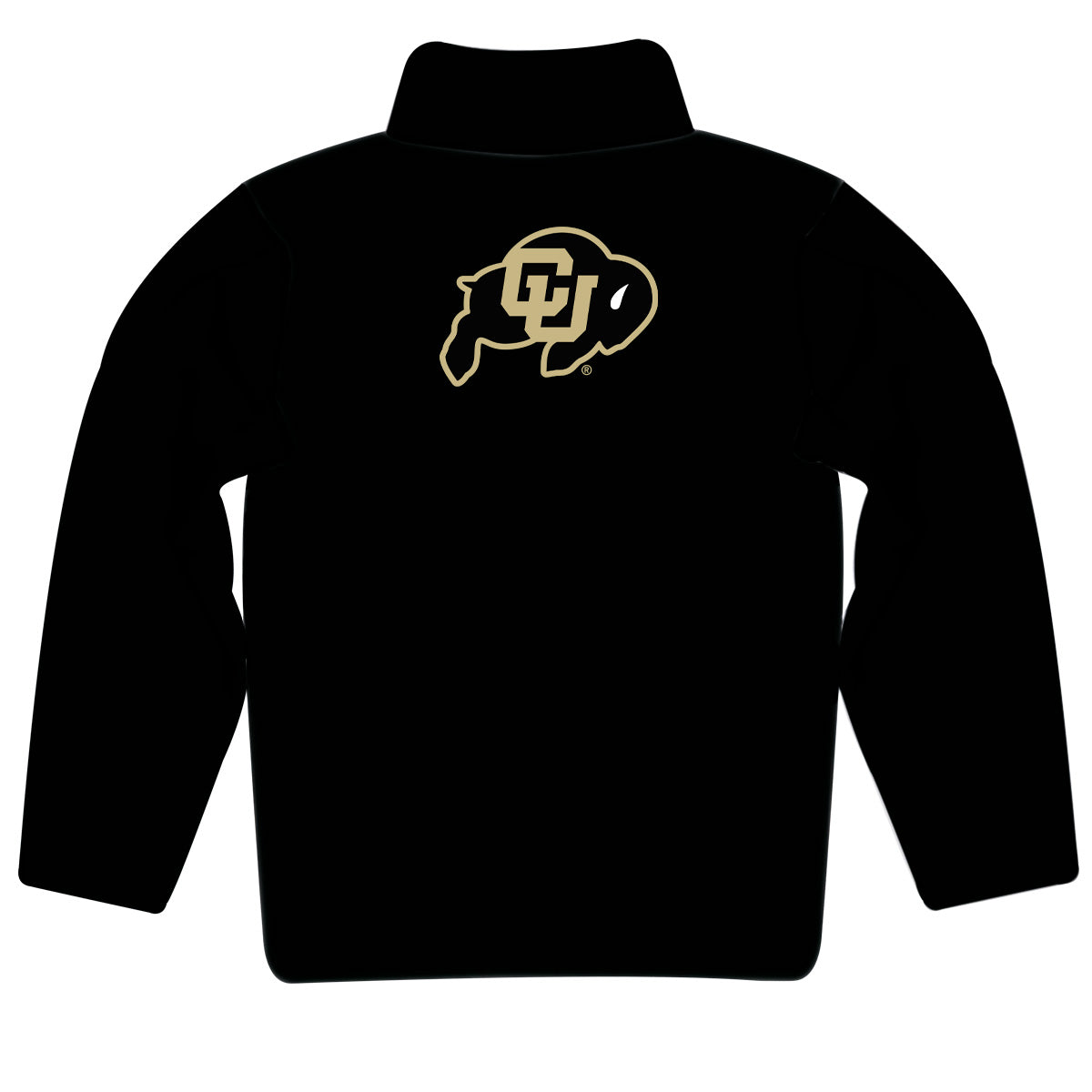 Colorado Buffaloes CU Game Day Solid Black Quarter Zip Pullover for Infants Toddlers by Vive La Fete