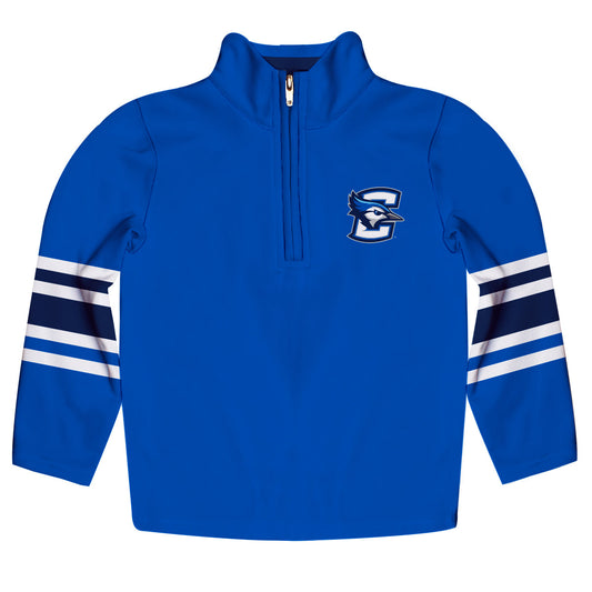 Creighton University Bluejays Game Day Blue Quarter Zip Pullover for Infants Toddlers by Vive La Fete