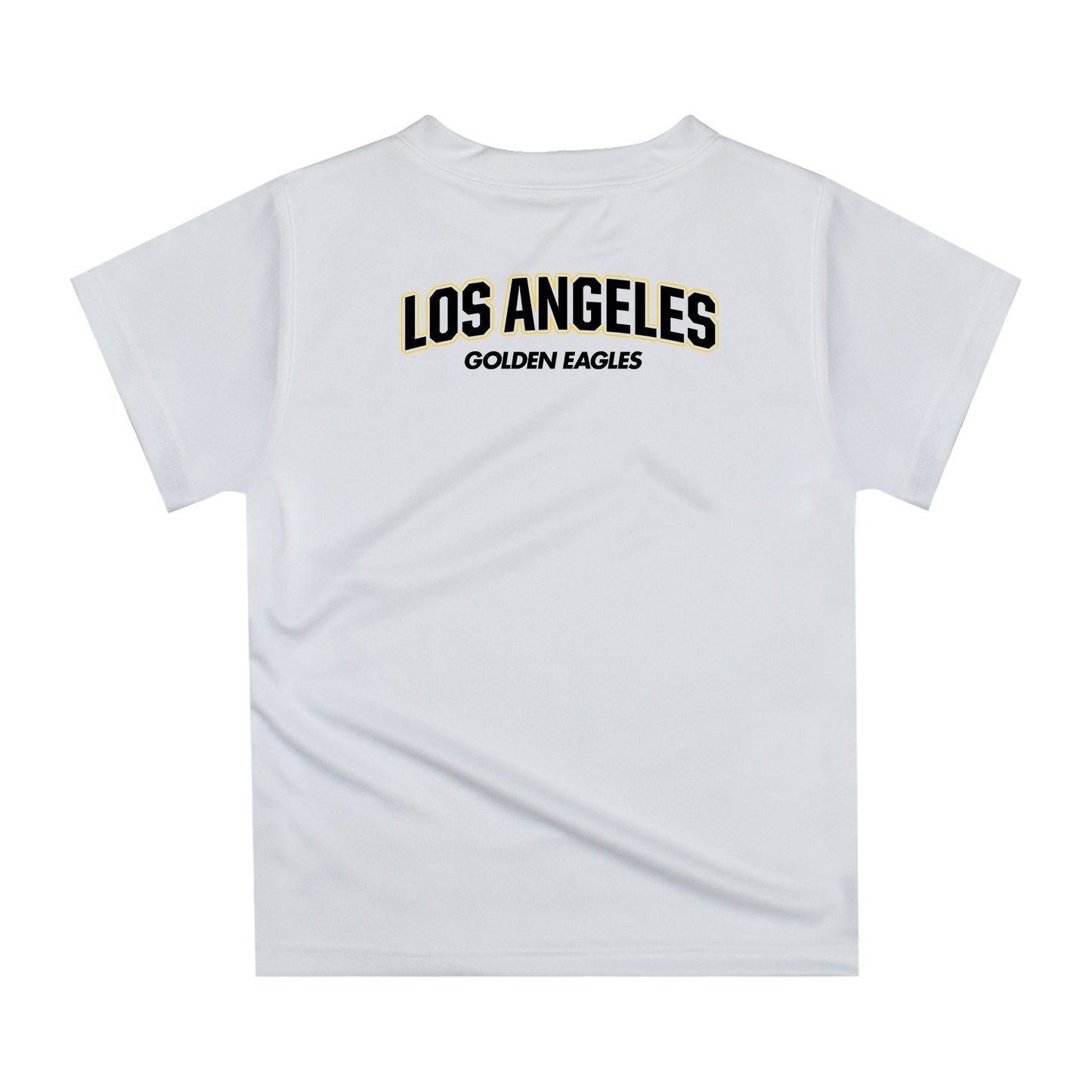 Cal State Los Angeles Golden Eagles Original Dripping Basketball White T-Shirt by Vive La Fete