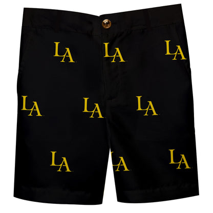 Cal State LA Golden Eagles Boys Game Day Black Structured Dress Shorts