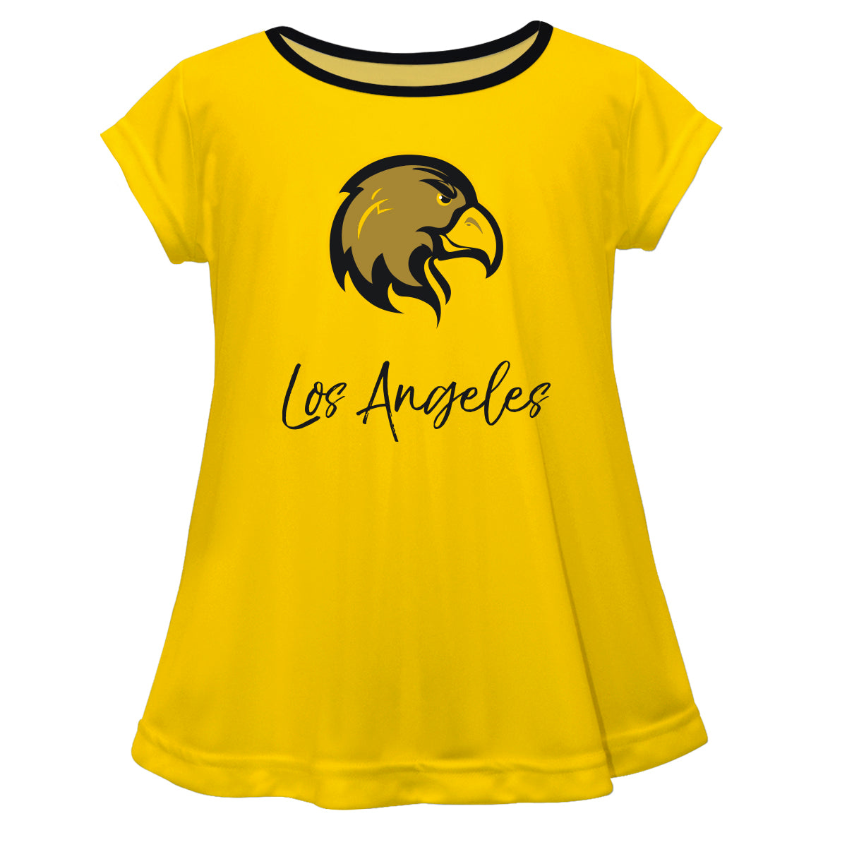 Cal State LA Golden Eagles Girls Game Day Short Sleeve Gold Laurie Top by Vive La Fete