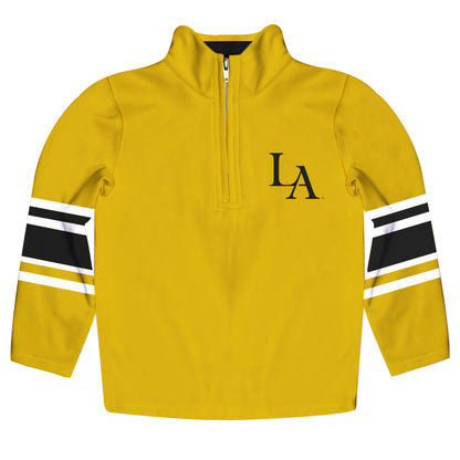 Cal State LA Golden Eagles Game Day Gold Quarter Zip Pullover for Infants Toddlers by Vive La Fete